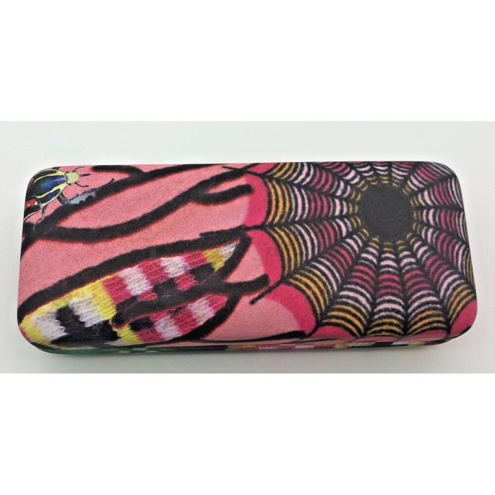 LA Eyeworks Eyeglass Sunglass Case Hard Clamshell Colorful Bug Insect Print